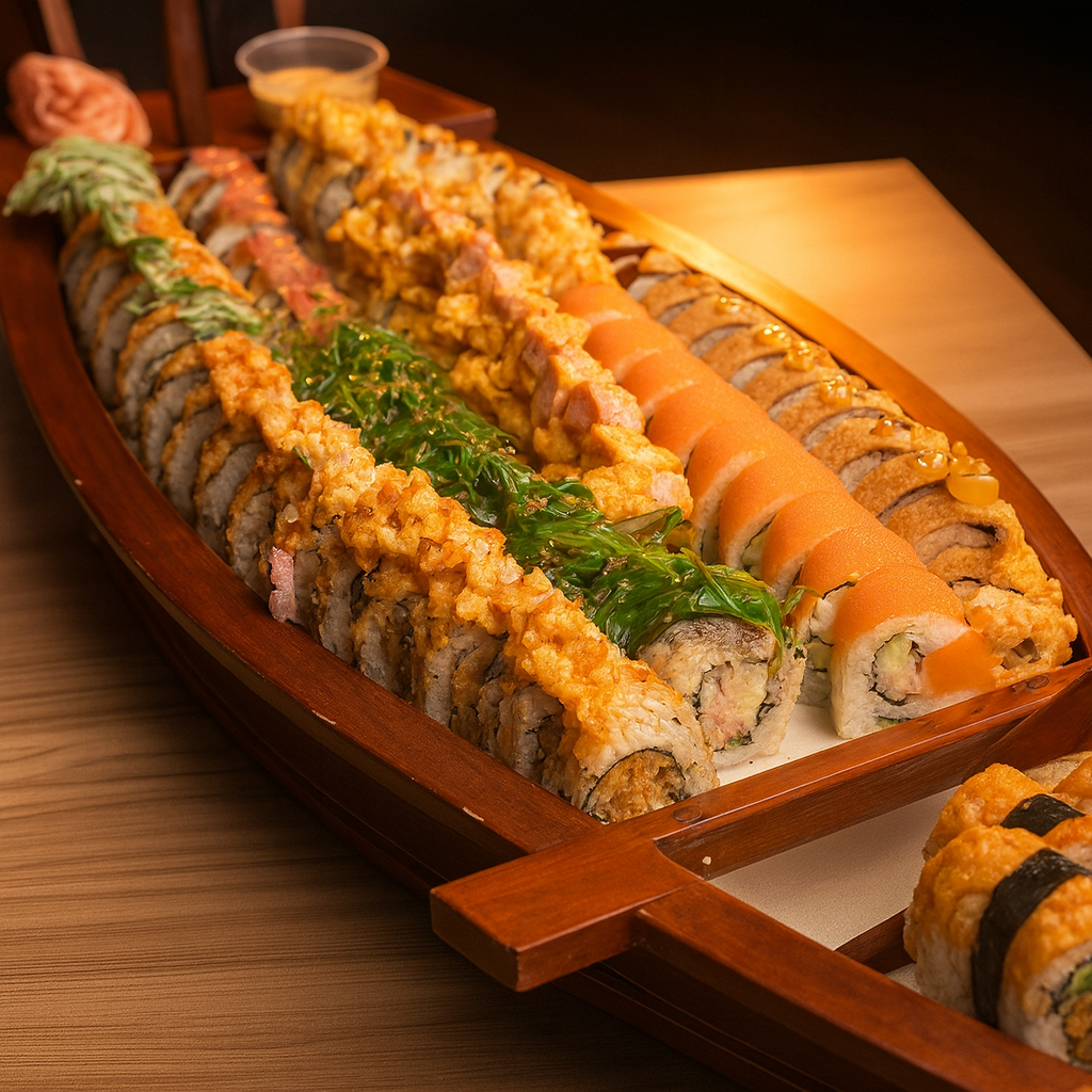 ¡Barco de 50 Sushis + 2 Jarras de Sangría por solo $40 en Tataki Urbana!