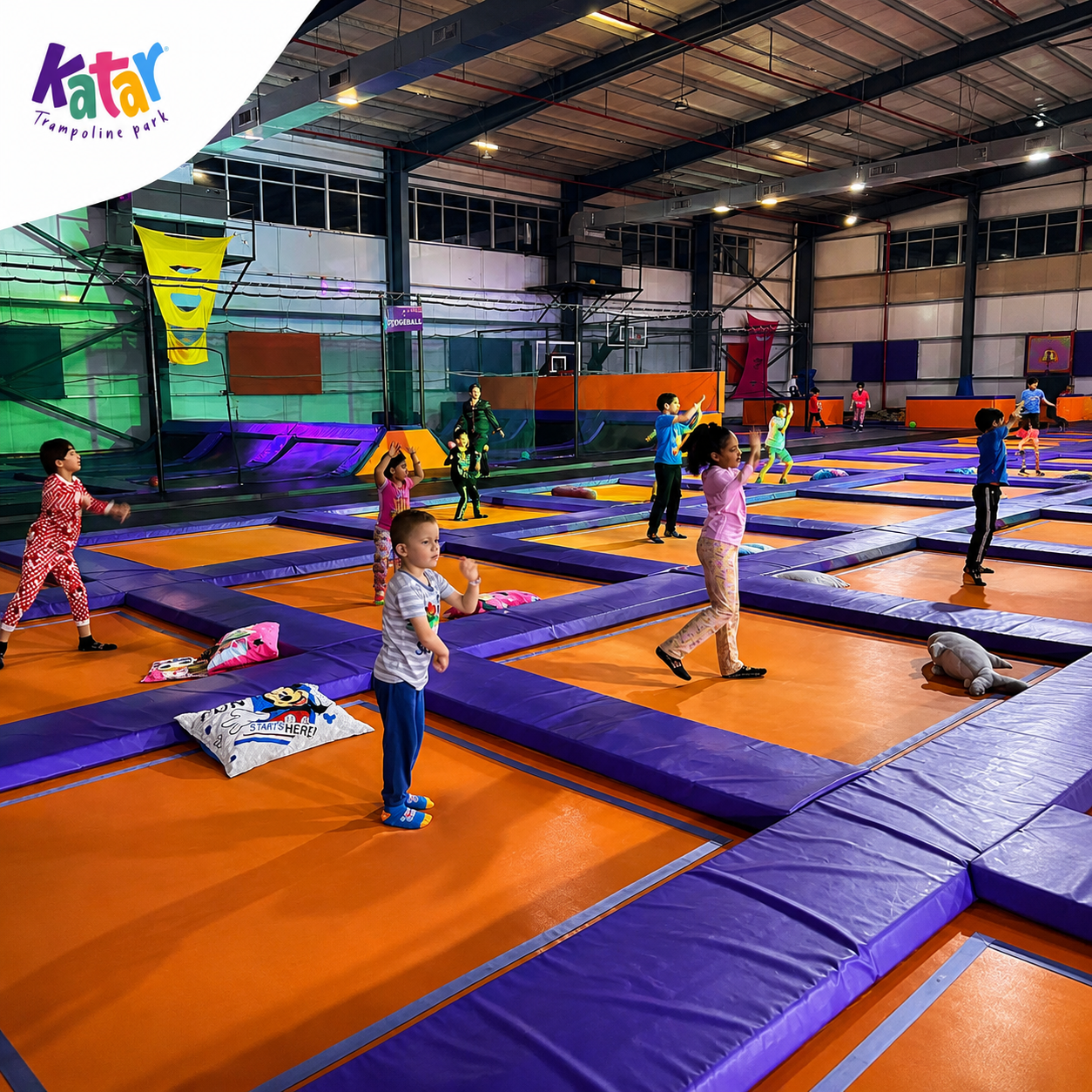 1 Hora de Salto y Diversión para Todas las Edades por solo $5 en Katar Trampoline Park
