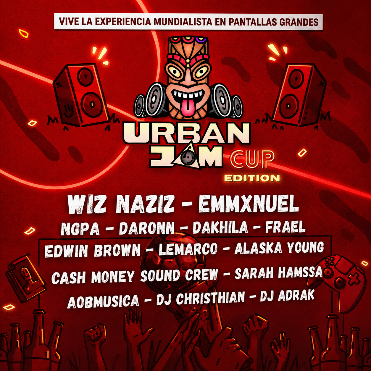 2 Entradas para Urban Jam Cup Edition por solo $8 General o $13 VIP en Cervecería La Fábrica Amador