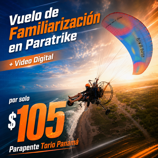 Vuelo de Familiarización en Paratrike + Video Digital por solo $105 con Parapente Torio Panamá