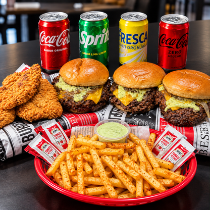 Combos de Burgers + Papas + Sodas desde $9 en Temptation Burger