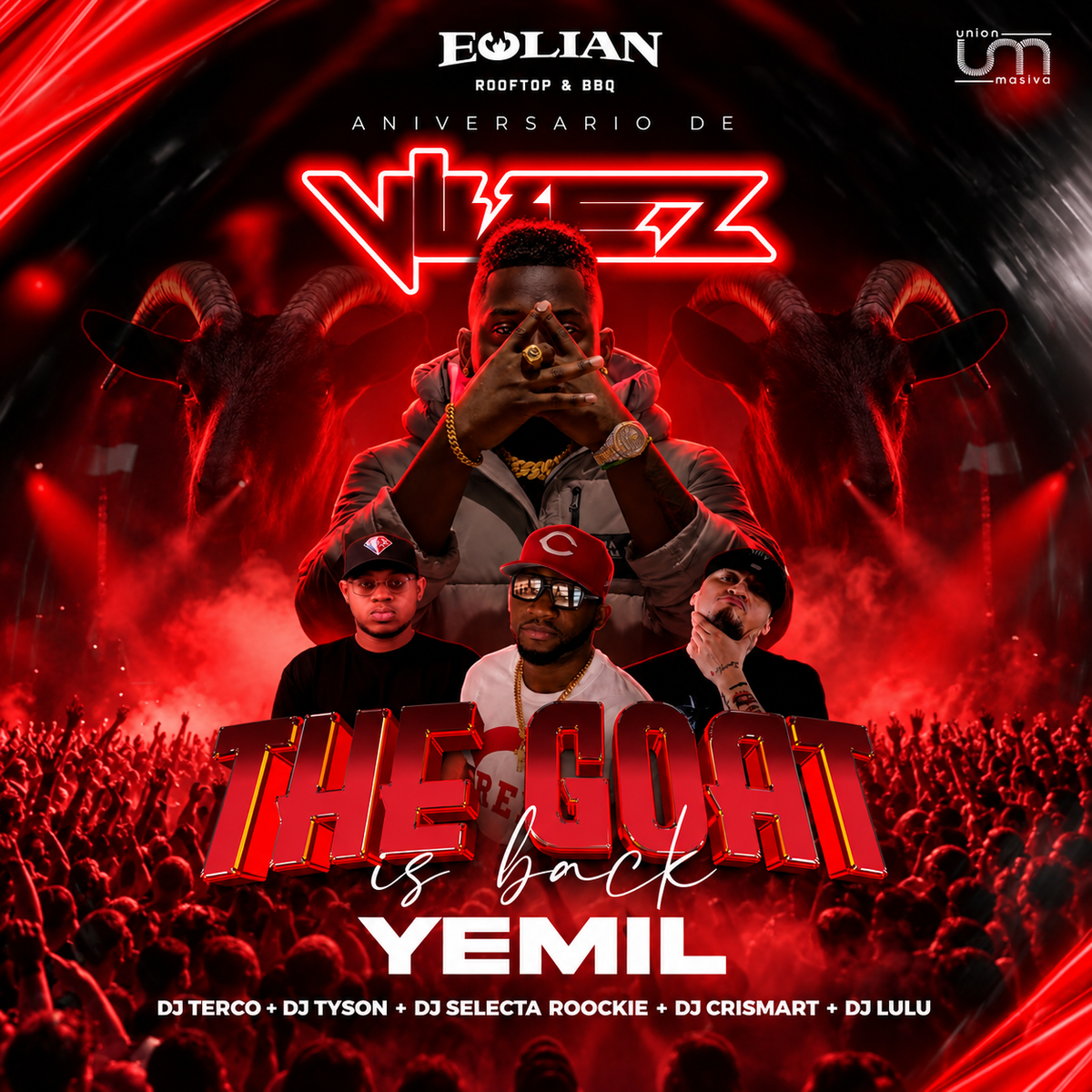 2 Entradas General o VIP + Open Bar para Yemil desde $20 en Eolian Amador