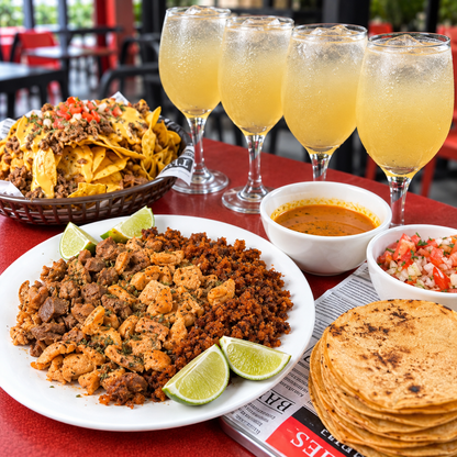 20 Tacos + Nachos + 4 Bebidas de la Casa por $18 en Zona Food