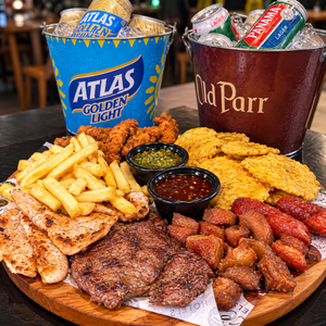Picada de Carnes + 2 Cubetazos de Cervezas Nacionales por $25 en Exe Lounge Bar by Exe Oriental