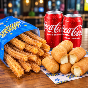 20 Churros Crispy + 4 Tequeños + 2 Sodas por $11 en Churromania Metromall