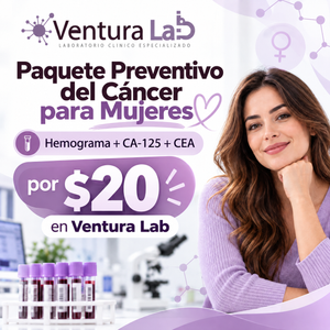 Paquete Preventivo del Cáncer para Mujeres con Hemograma Completo + CA-125 + CEA