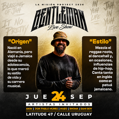Oferta Runaway para 2 Personas por $45 Gentleman Live Show en Latitude 47