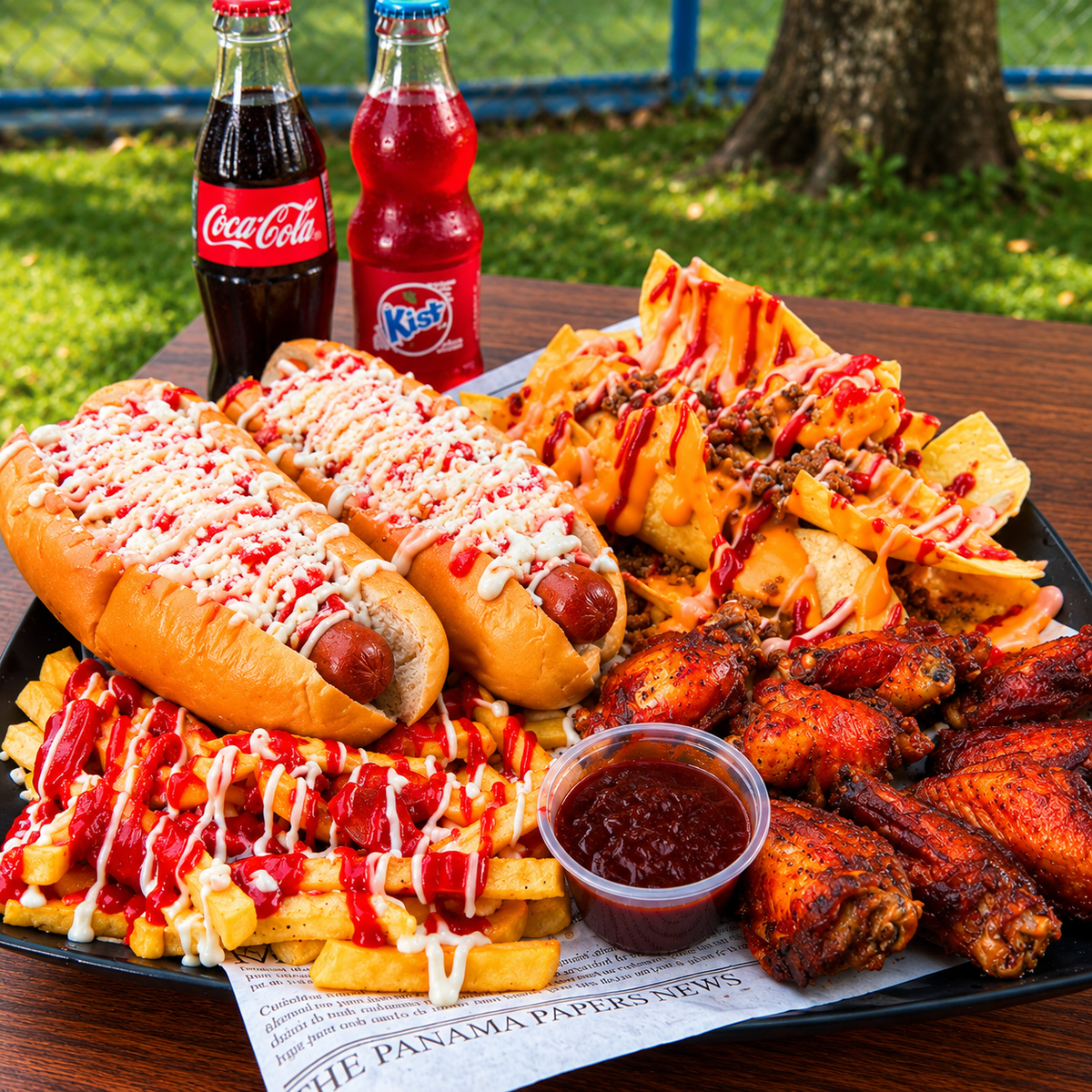 2 Hot Dogs Jumbo + Nachos + Salchipapas + Alitas + 2 Sodas por $13 en Bokattos
