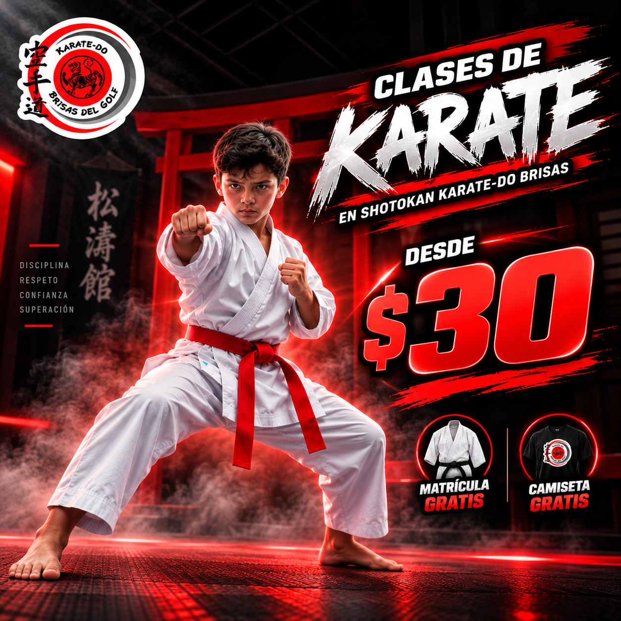 Clases de Karate + Matrícula y Camiseta Gratis desde $30 en Shotokan Karate Do Brisas