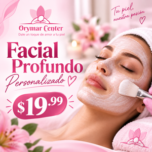 Facial Profundo Personalizado + Evaluación Inicial y Aparatología por $19.99 en Spa Orymar Center
