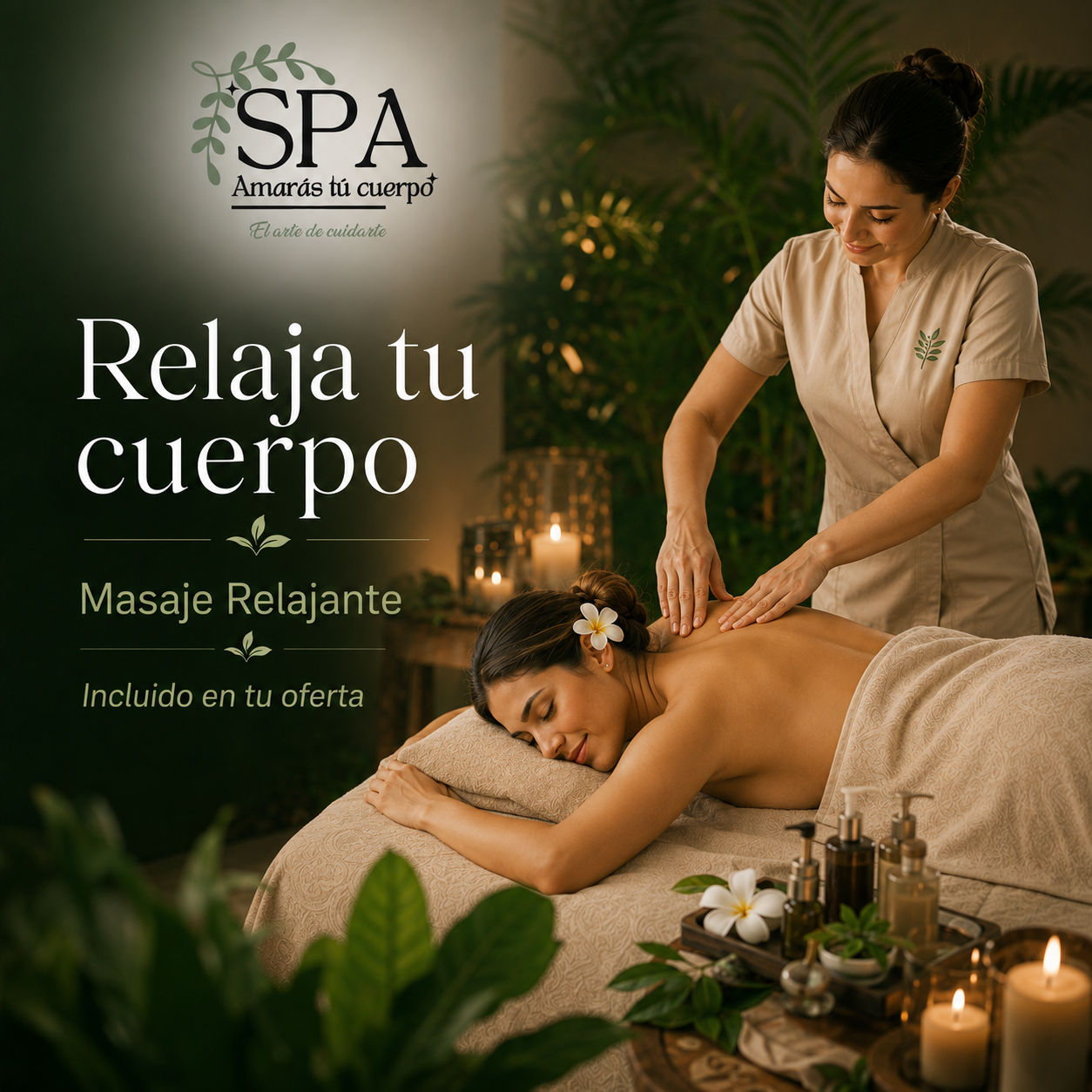 Masaje Relajante + Hidroterapia Podal por solo $20 en Spa Amarás Tu Cuerpo