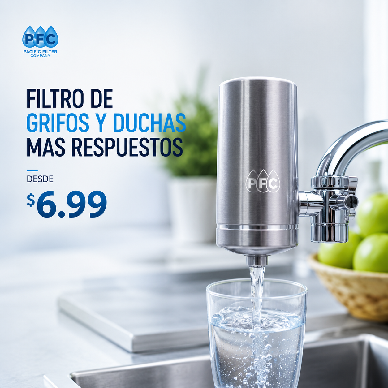Filtros para Grifo o Ducha y Repuestos desde $6.99 en Pacific Filter Company