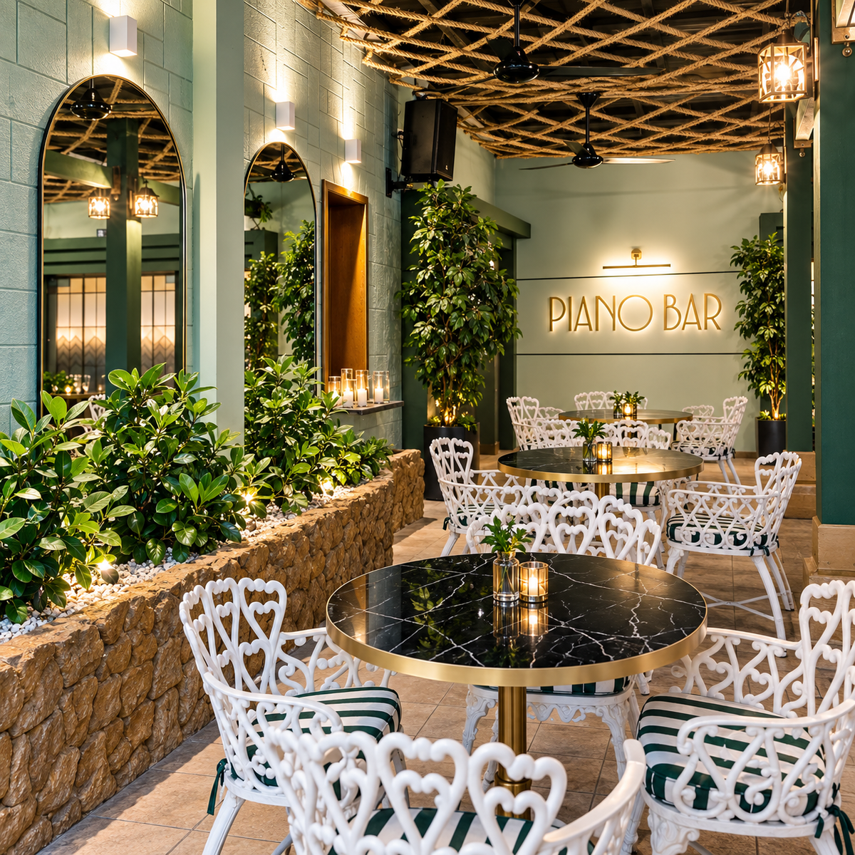 Cena de 3 Tiempos para 2 Personas con Entrada + Plato Fuerte + Postre por $35 en Piano Bar