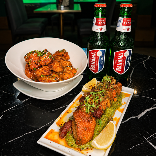 Chicharrón al Estilo Mexicano + 15 Boneless + 2 Cervezas por solo $25 en Piano Bar