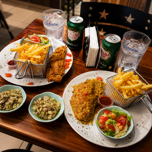 2 Filetes de Pescado + 2 Ceviches de Corvina + 2 Bebidas por solo $15 en Changchos Sport Bar