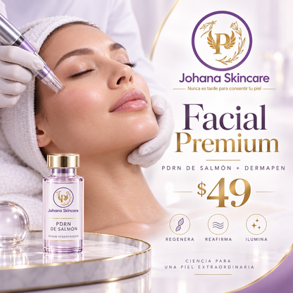 Facial Premium con PDRN de Salmón + Dermapen por $49 en Johana Skincare