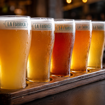 5 Cervezas Artesanales de 12 oz por $10 en La Fábrica