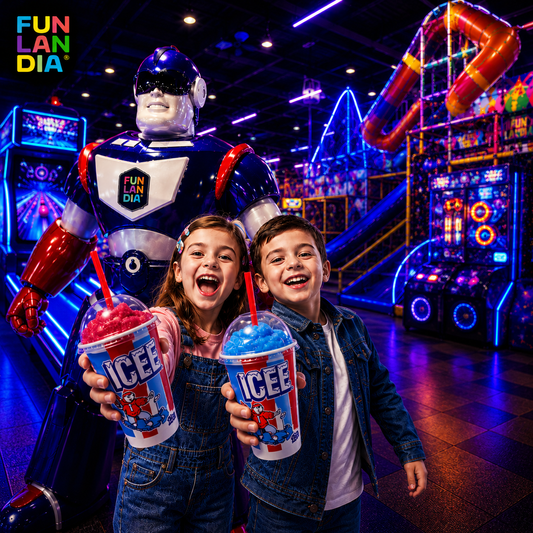 1 Hora de Juego Ilimitado + 2 ICEE para 2 niños por solo $25 en Funlandia TownCenter