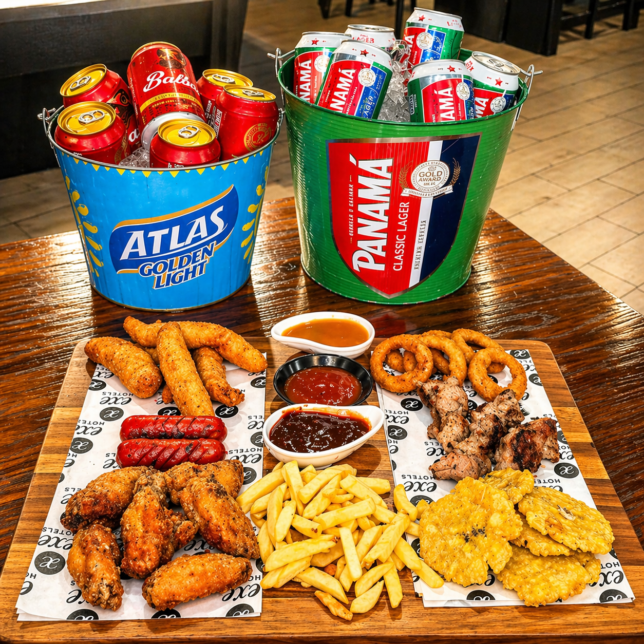 Picada Mixta de Carnes + 2 Cubetazos Nacionales por solo $20 en Exe Lounge Bar by Exe Oriental