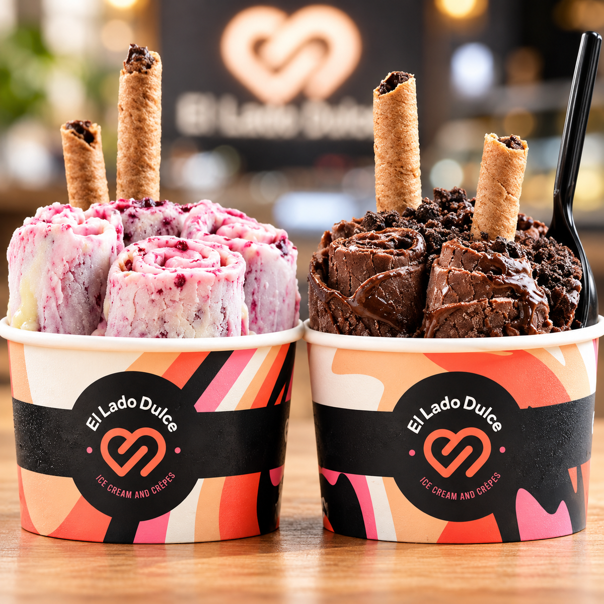 2 Ice Cream Rolls a escoger por $6 en El Lado Dulce