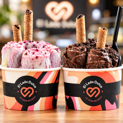 2 Ice Cream Rolls a escoger por $6 en El Lado Dulce