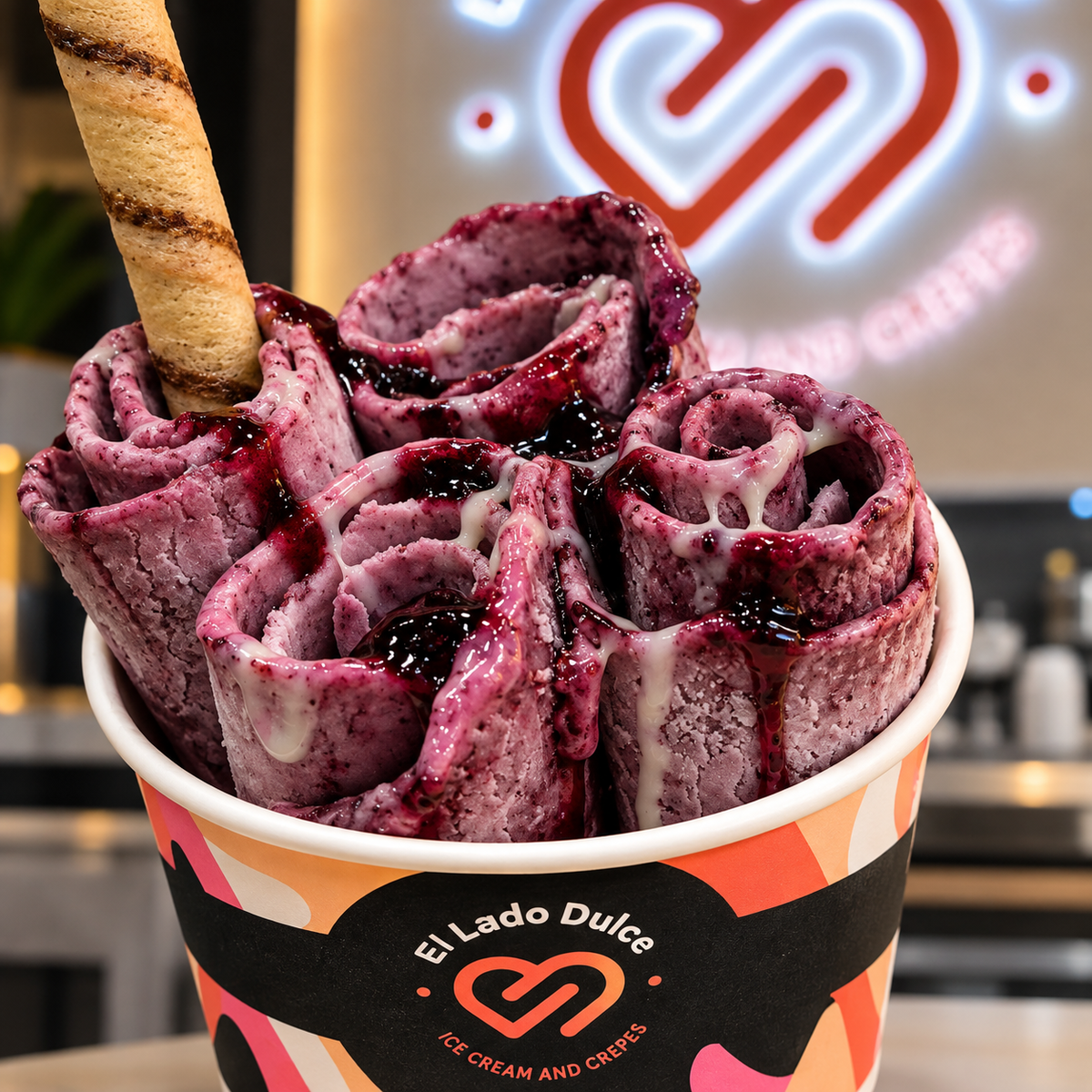 2 Ice Cream Rolls a escoger por $6 en El Lado Dulce