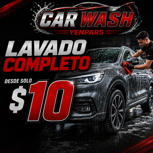 Lavado Completo + 1 Servicio a Elegir + Revisiones Gratis desde solo $10 en Car Wash YenPars