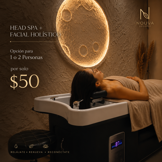 Head Spa + Facial Holístico con Opción para 1 o 2 Personas por solo $50 en Nouva Holistic