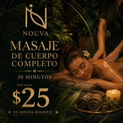 Masaje de Cuerpo Completo de 50 Minutos por $25 en Nouva Holistic