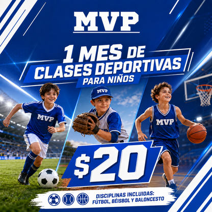 1 Mes de Clases Deportivas para Niños por $20 en MVP