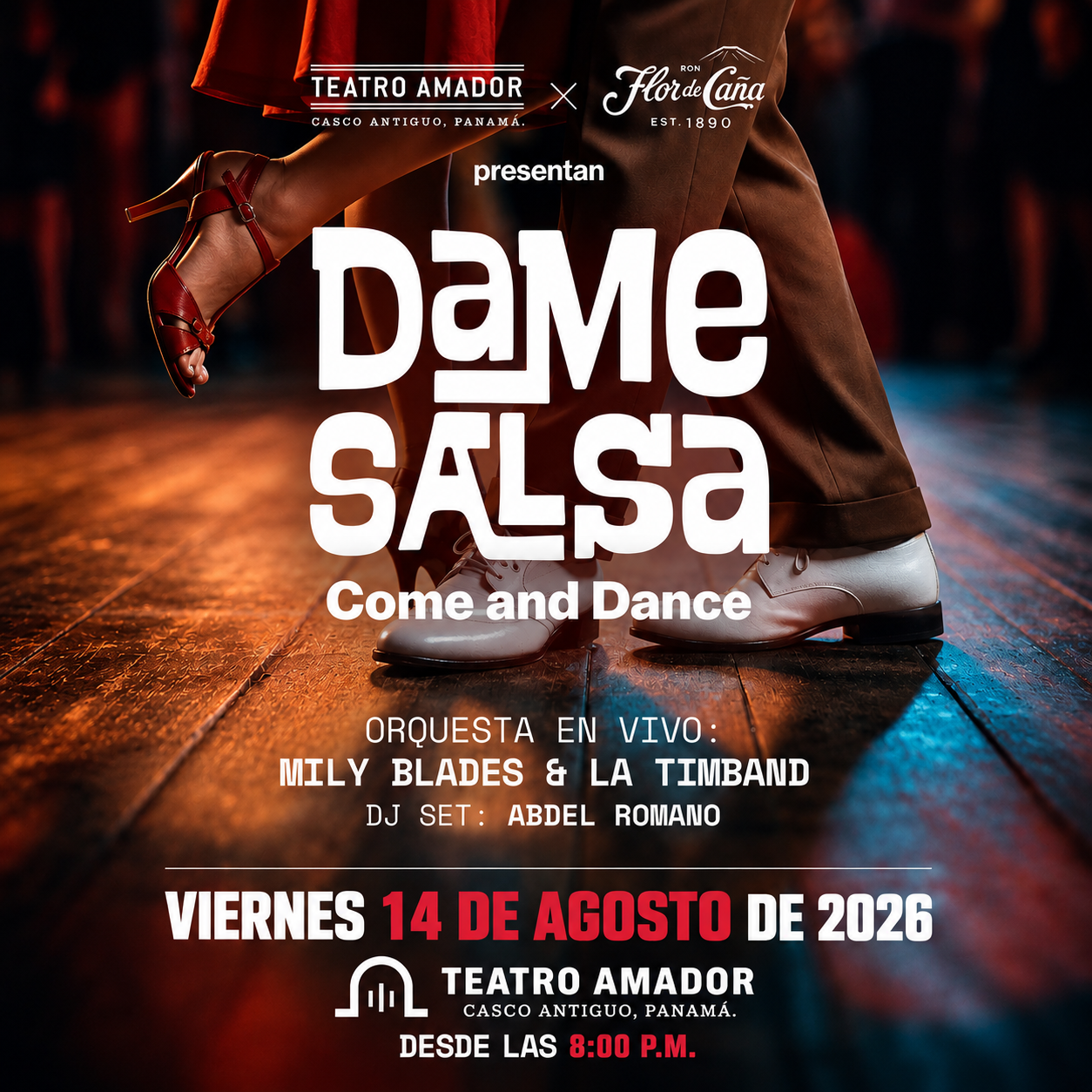¡Dame Salsa! 2x1 en Entradas + Open Sangría por $10 en Teatro Amador