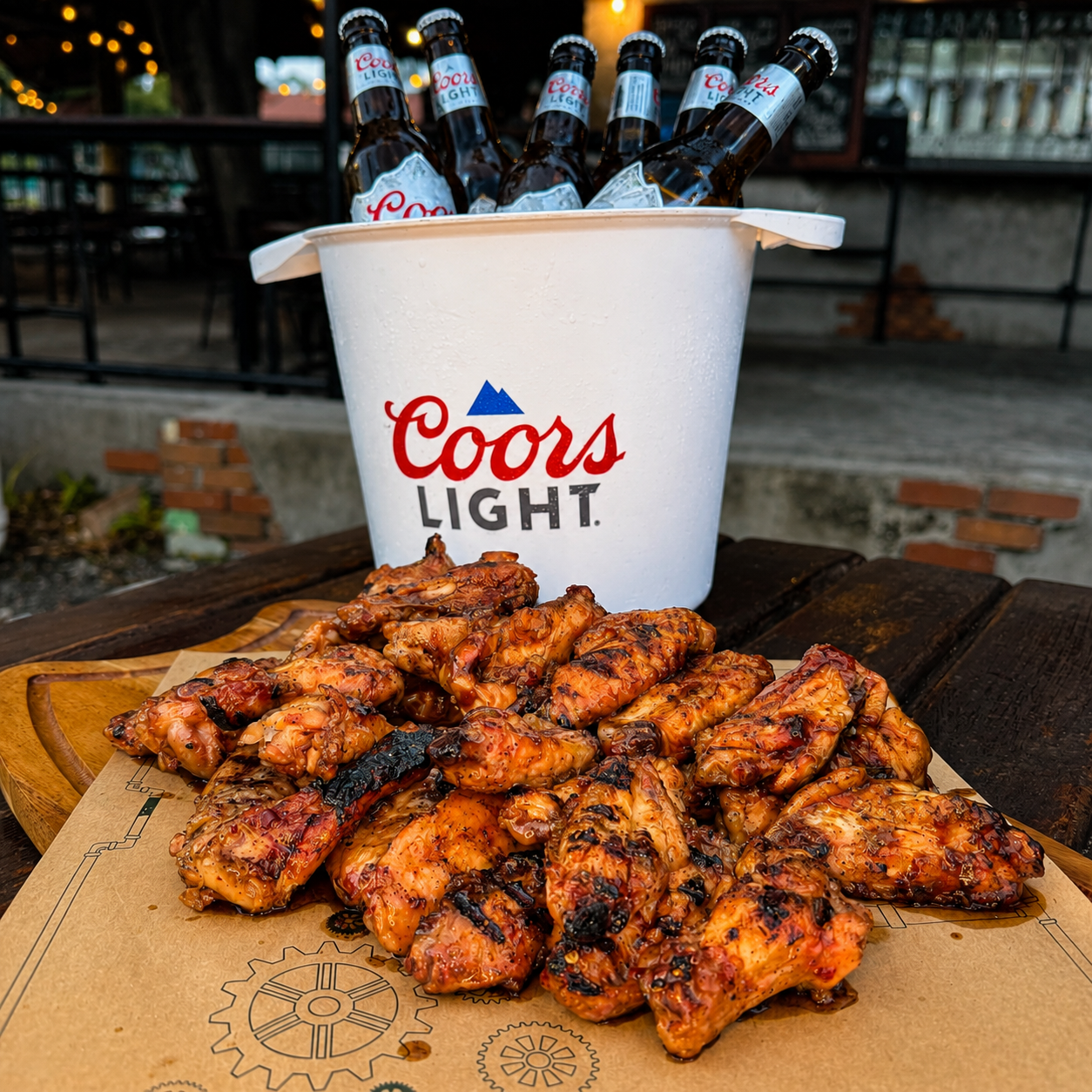 30 Alitas + Cubetazo de Coors Light o 6 Cañas Artesanales por solo $25 en La Fábrica