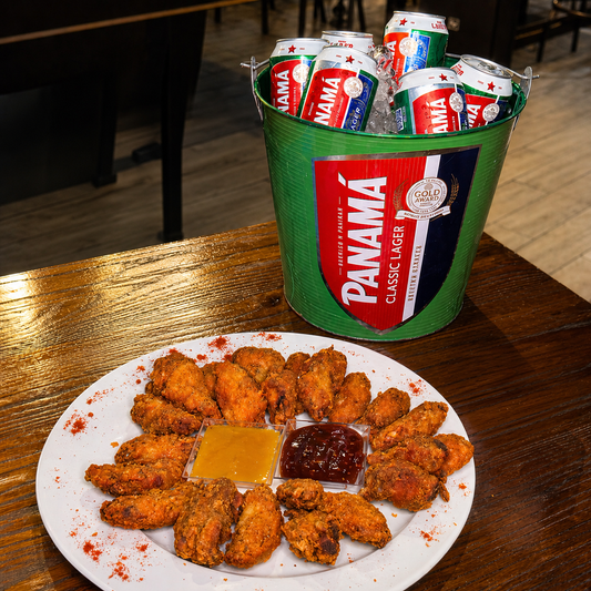 Cubetazo de Cerveza Nacional + 20 Wings por solo $15 en Exe Lounge Bar by Exe Oriental