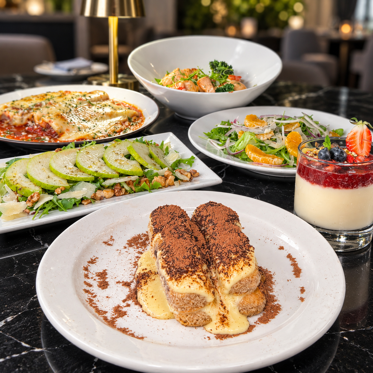 Cena de 3 Tiempos para 2 Personas con Entrada + Plato Fuerte + Postre por $35 en Piano Bar