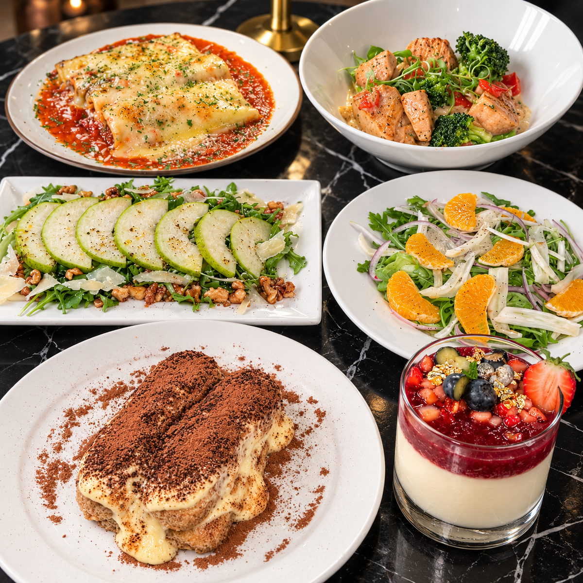 Cena de 3 Tiempos para 2 Personas con Entrada + Plato Fuerte + Postre por $35 en Piano Bar