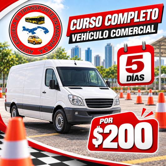 Curso Completo para Vehículo Comercial de 5 Días por $200 en Auto Escuela El Transporte en Marcha