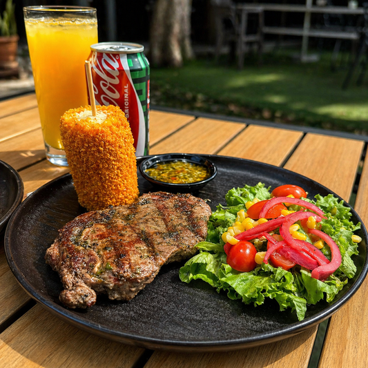2 Platos de Carne de Res + 2 Mini Elotes + Ensalada + 2 Bebidas por $15 en Don Elote Chiriquí