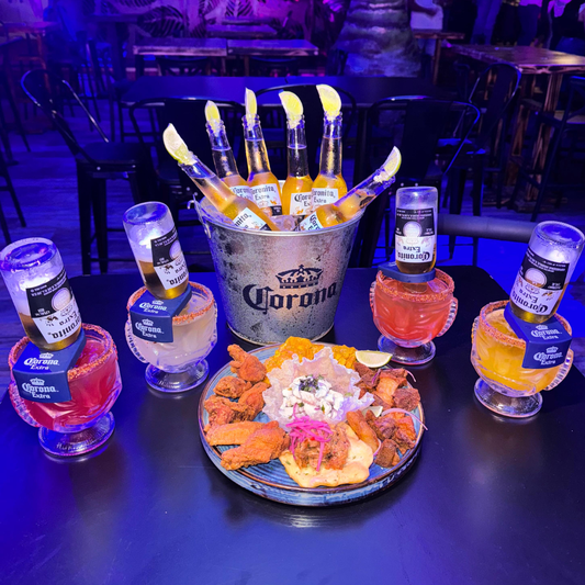 Picada Tropical + 4 Margarotas + Cubetazo de Coronitas por solo $25 en Diva Tropical Lounge