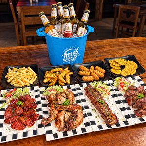 4 Platos de Asado + Acompañamientos + Bebidas