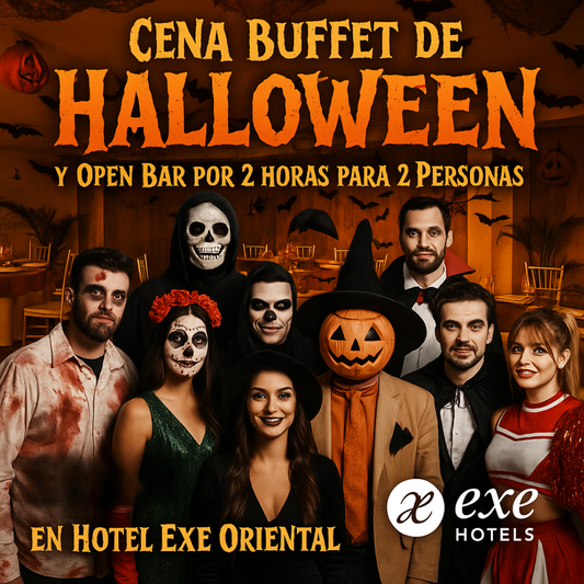Cena Buffet de Halloween + Open Bar por 2 horas para 2 Personas por $29.99 en Hotel Exe Oriental