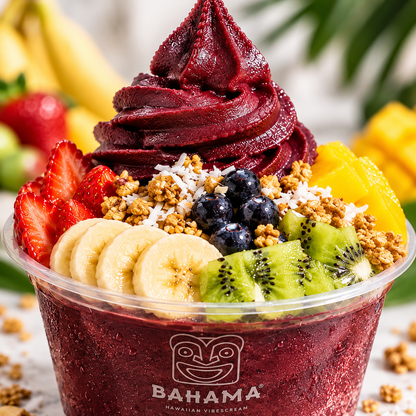2 Açaí Bowls de 8 oz con Fruta, Topping y Mantequilla a Elegir por $10 en Bahama Heladería