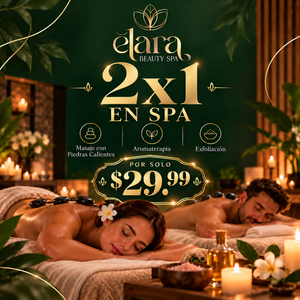 2x1 en Spa con Masaje Relajante + Piedras Calientes+ Aromaterapia + Exfoliación en manos y pies