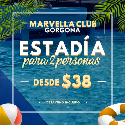 Estadía con Desayuno Incluido para 2 Personas desde $38 en Marvella Club Gorgona