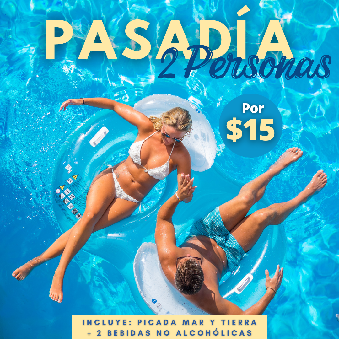 Pasadía para 2 personas + Picada Mar y Tierra + 2 Bebidas por $15 en Marvella Club Gorgona