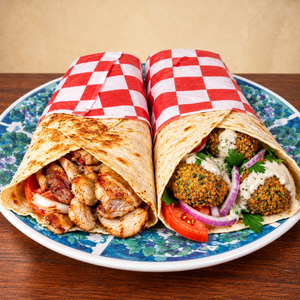 Combo de Shawarma de Pollo + Shawarma de Falafel