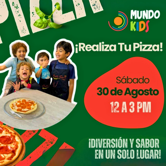 Pasadía Familiar: Haz tu Pizza + 7 Atracciones por 3 Horas hasta para 2 Adultos y 2 Niños desde $16 en Mundo Kids