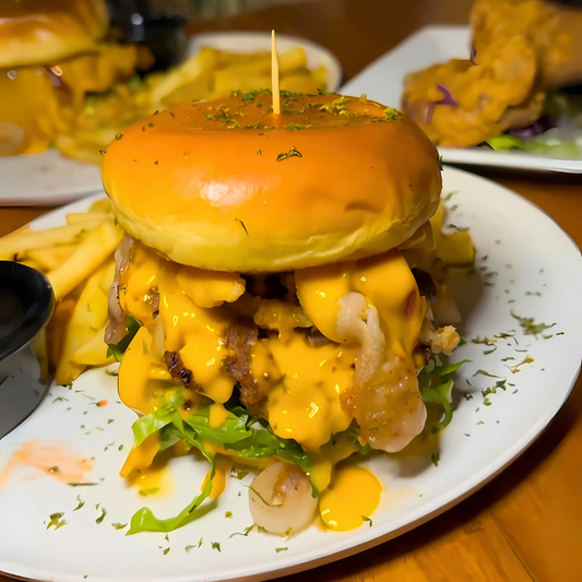 2 Burgers Ostinato + Entrada de Wings + Mega Cubetazo de 12 Cervezas Nacionales por $20 en Ostinato Pub