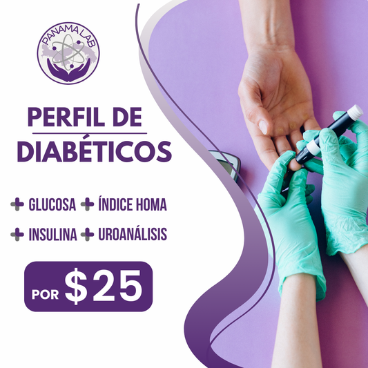 Examen de Perfil Diabético con Glucosa + Insulina + Índice HOMA + Uroanálisis por $25 en Laboratorios Panamá Lab
