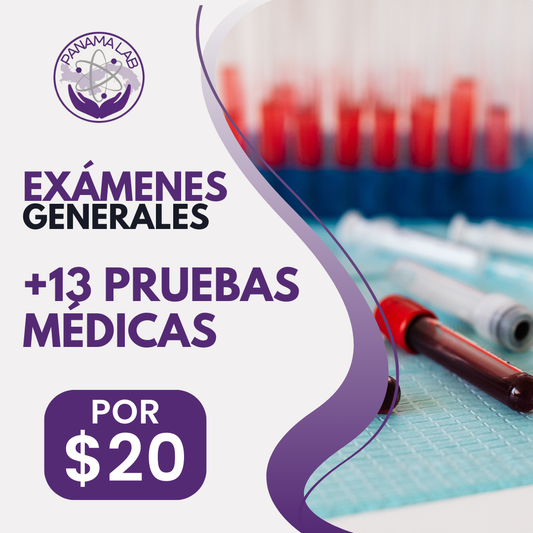 Exámenes de Laboratorio Preventivo con 13 Pruebas Médicas por $20 en Panamá Lab