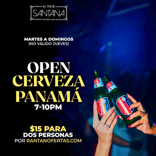 Open Beers de Panamá Lager para 2 Personas por $15 en El Viejo Santana